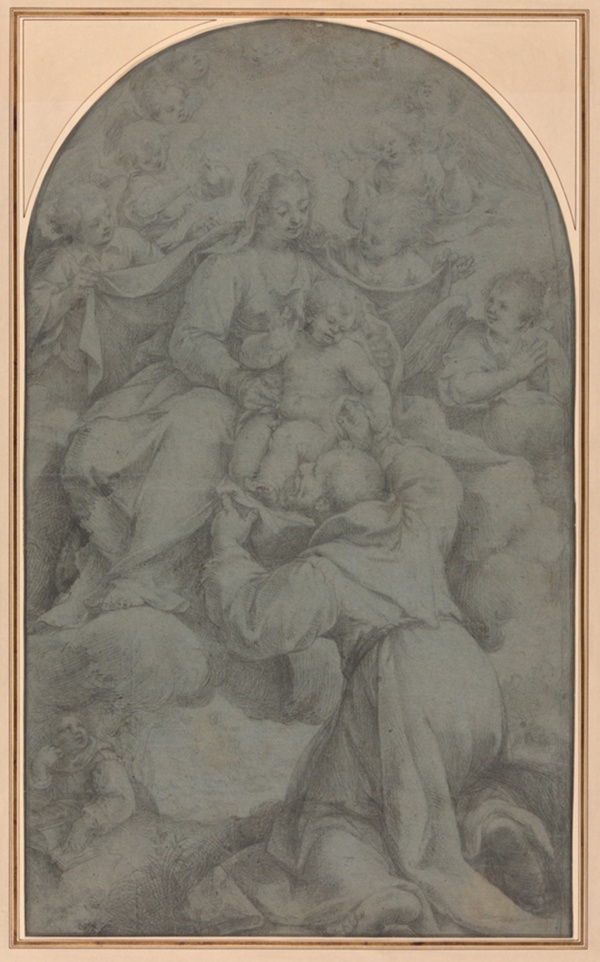 Saint Francis of Assisi Adoring the Virgin and Child